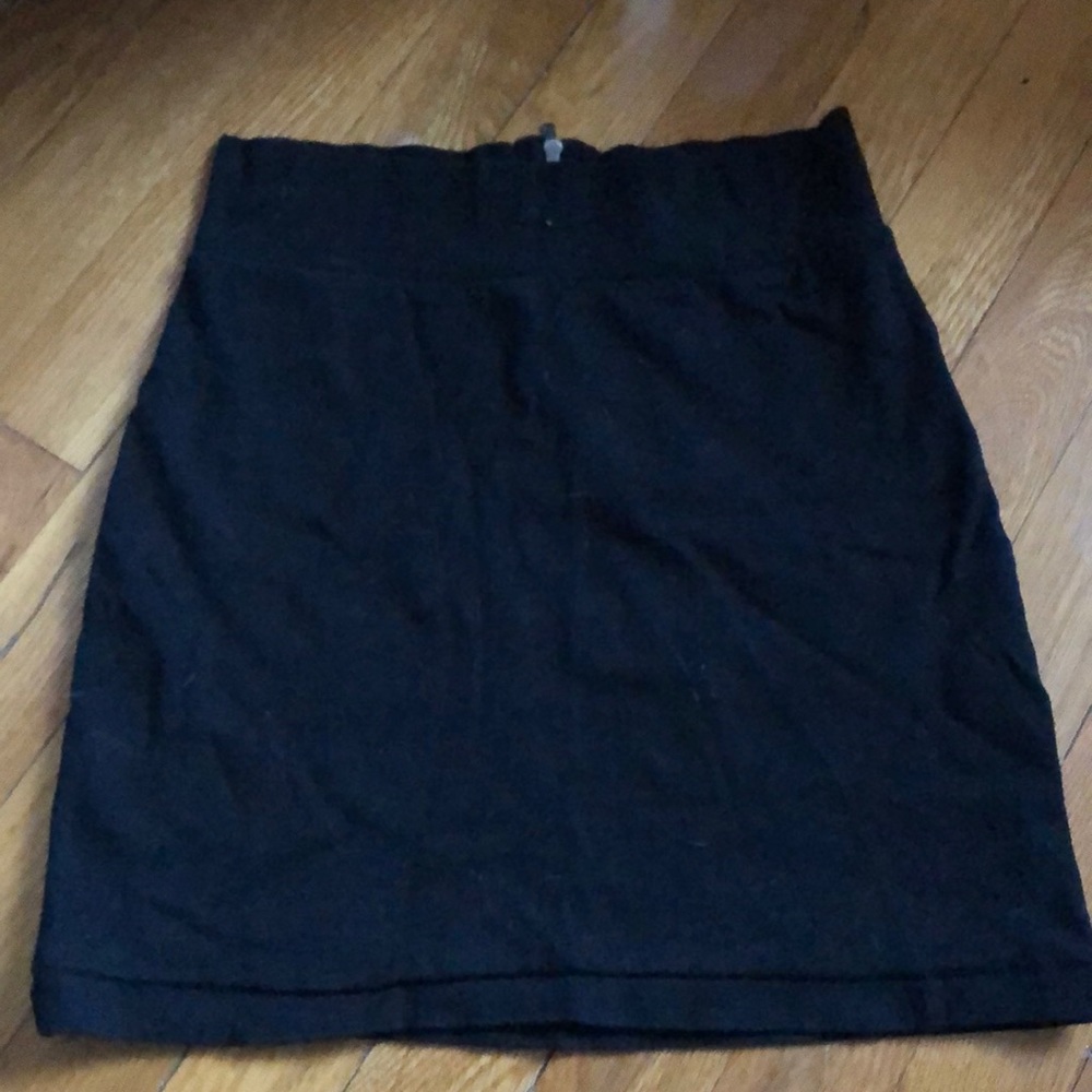 Forever 21 black zip up mini skirt